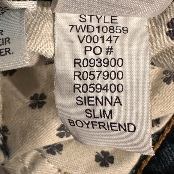NWT Lucky Brand Sienna Slim Boyfriend Raw Hem Tag Size 10/30 Measures 34/26 - Picture 6 of 16